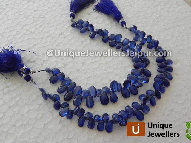 Kyanite Faceted Pear Beads